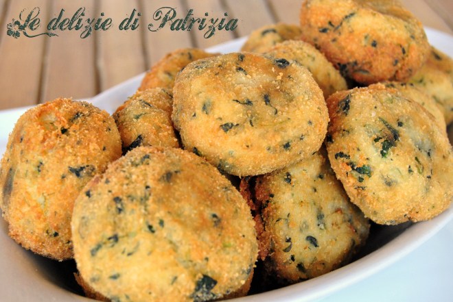 Crocchette di patate porri e spinaci