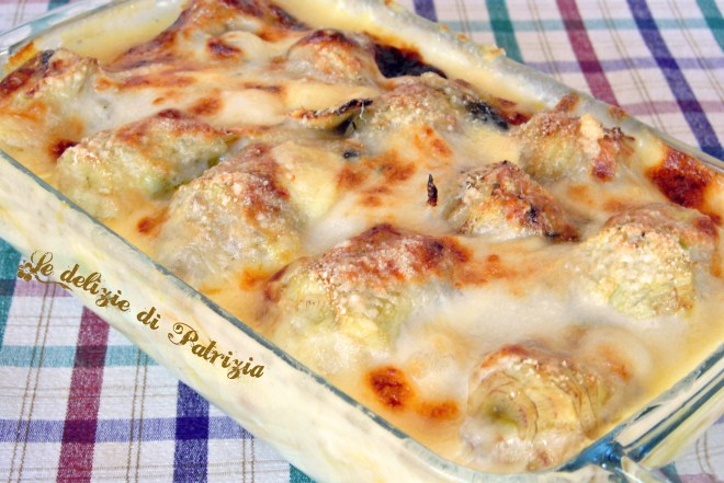 Gratin di patate e carciofi