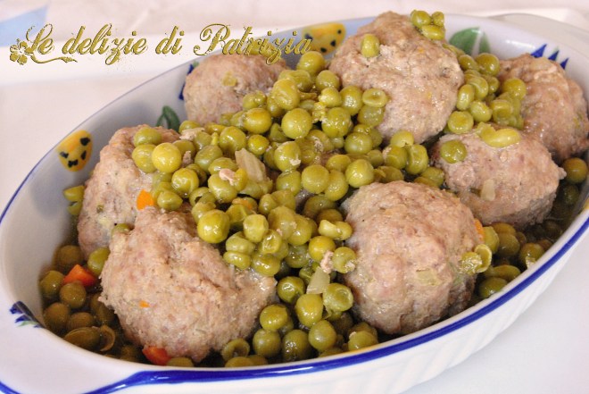 Polpette di carne con piselli
