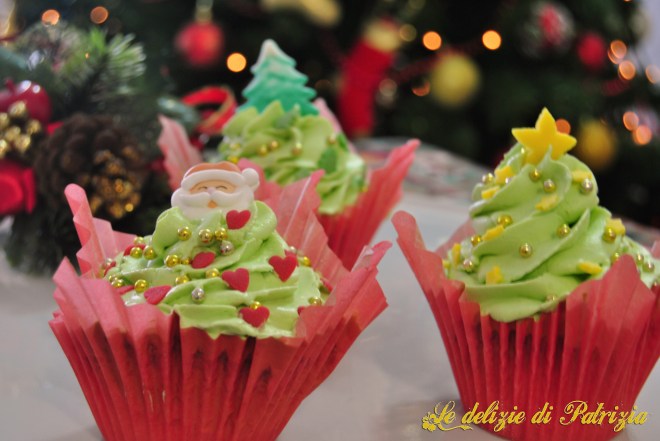Cupcakes Natalizi al pistacchio