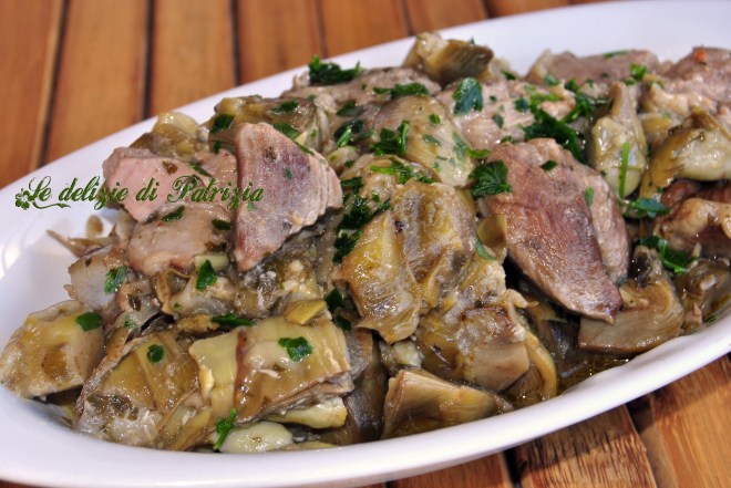 Spezzato d’agnello con carciofi