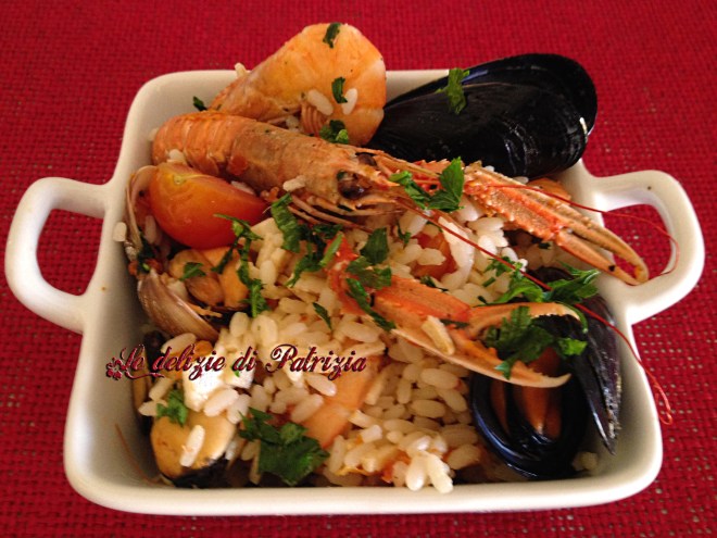 Insalata di riso ai frutti di mare ©Le delizie di Patrizia Gabriella Scioni