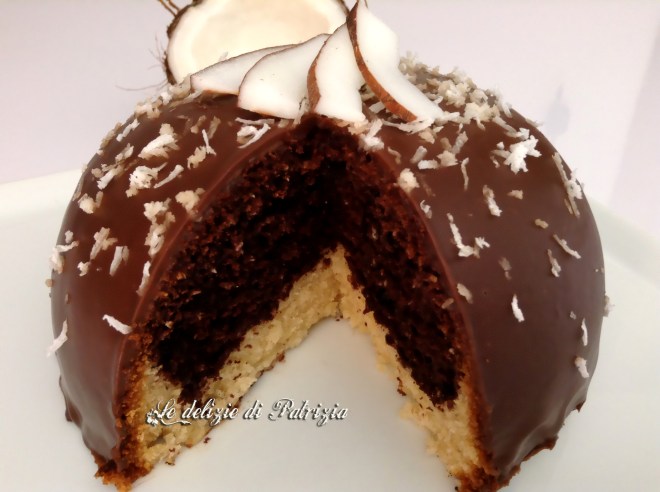 Zuccotto al cocco e cacao