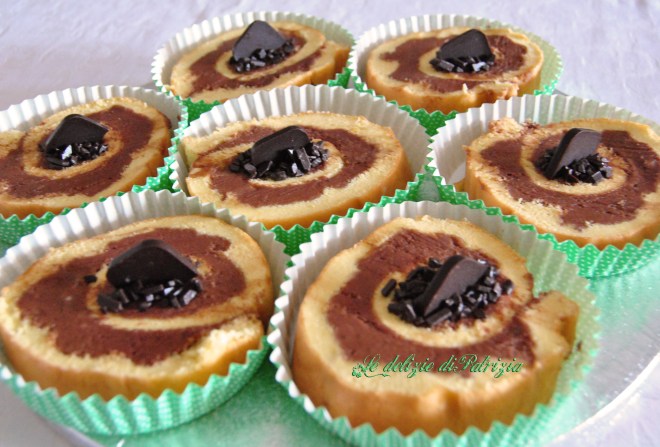 Girelle con crema di burro al cioccolato
