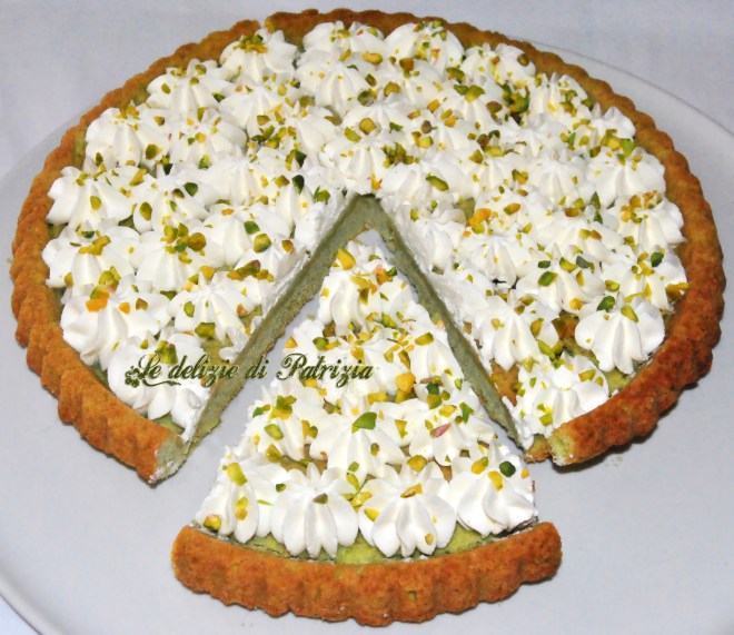 Crostata al pistacchio con crema di ricotta