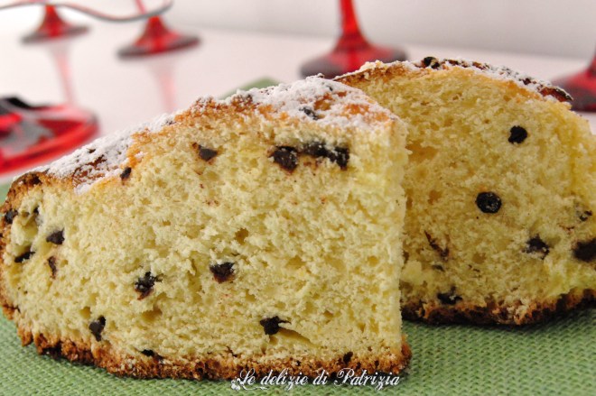 Torta pan brioches con gocce di cioccolato