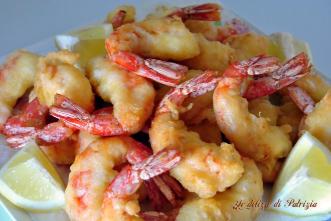 Gamberoni in tempura